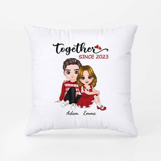 1470PUK1 together since pillow  personalised gift ideas for couple