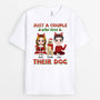 1471AUK1 personalised just a couple who love their dog t shirt