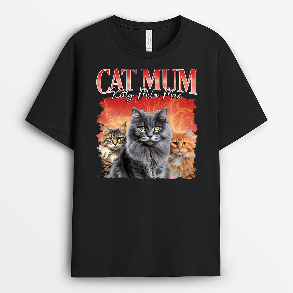 Personalised Best Cat Mum/Cat Dad T-Shirt