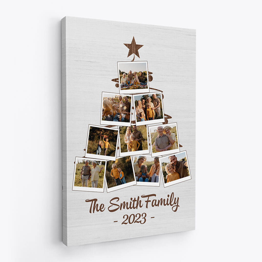 Personalised Family Xmas Tree Canvas