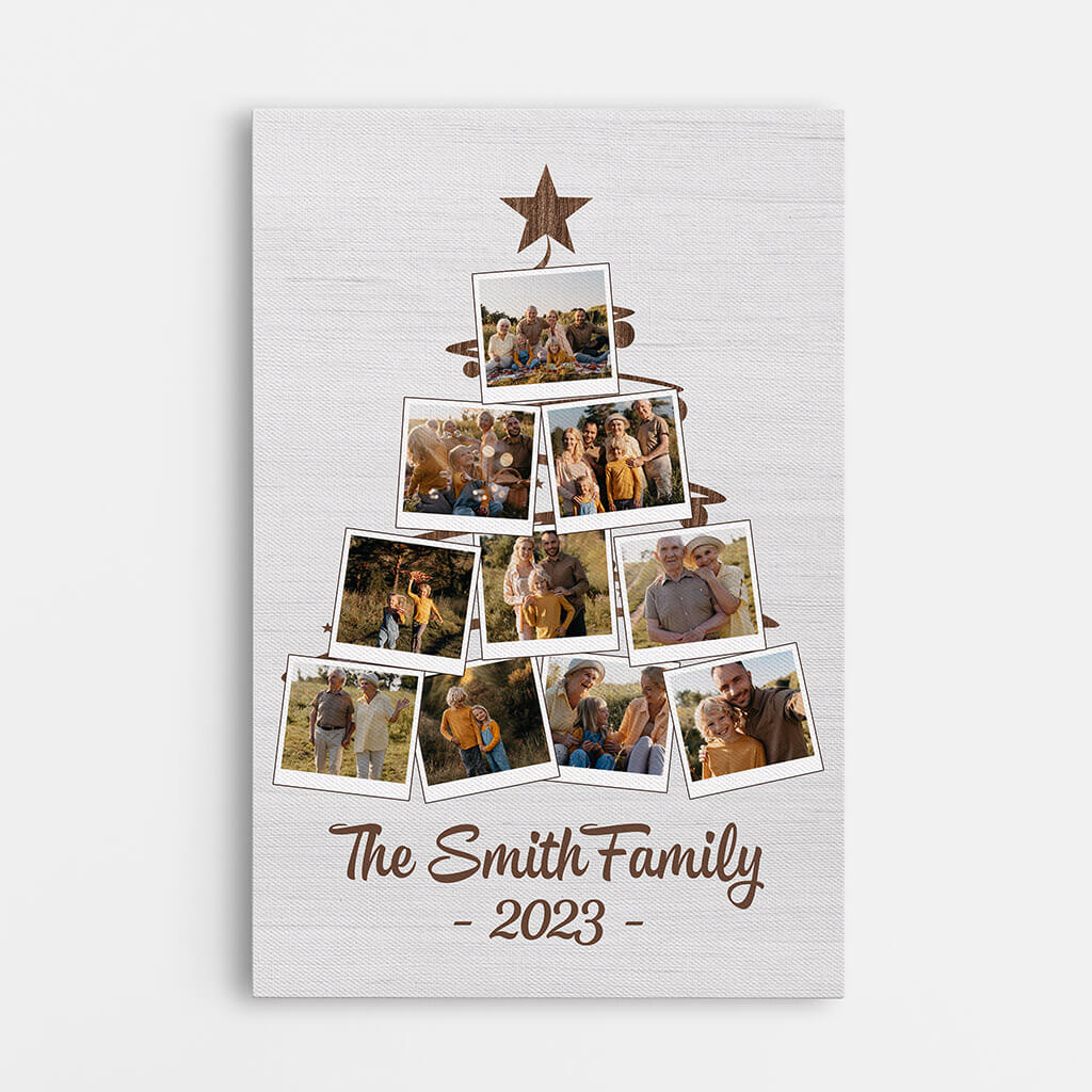 Personalised Family Xmas Tree Canvas