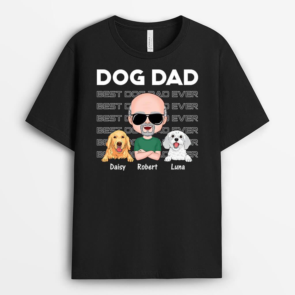 Personalised The Best Dog Dad Ever T-Shirt