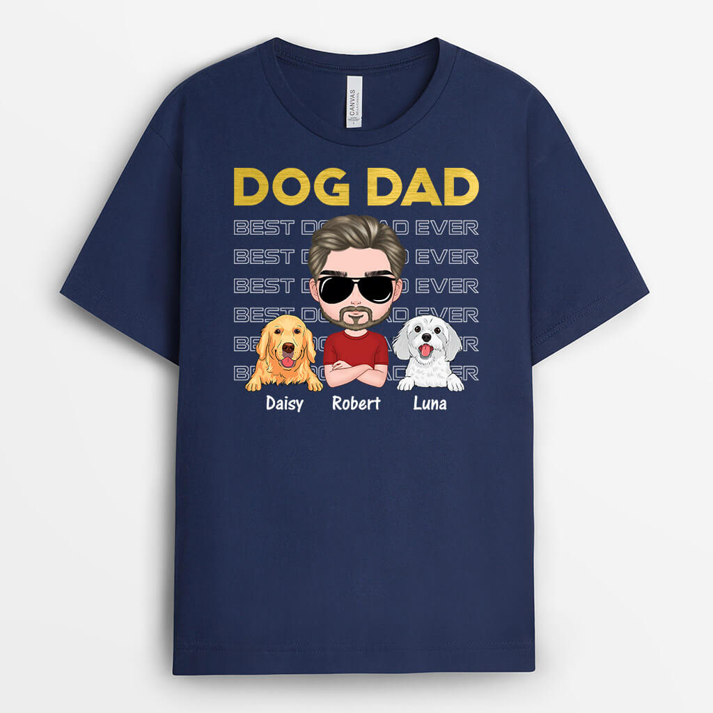 Personalised The Best Dog Dad Ever T-Shirt