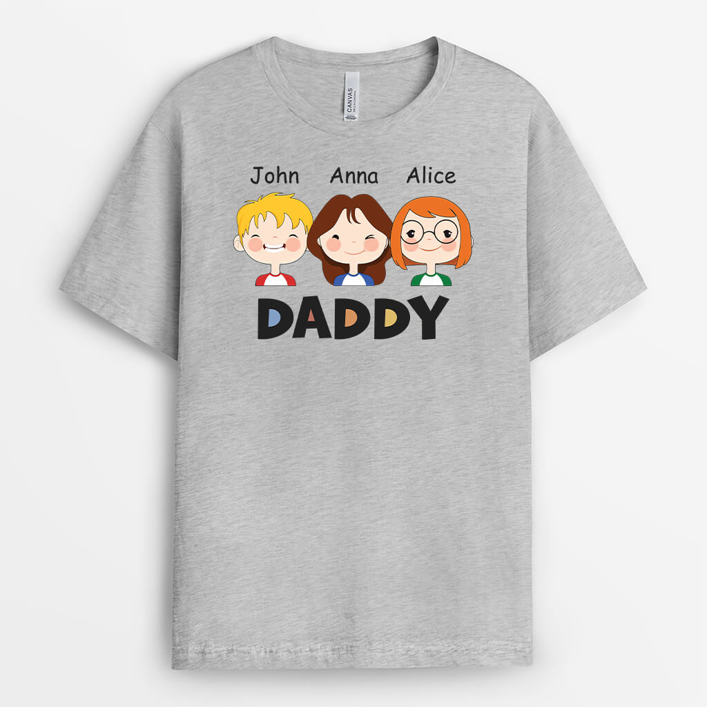 Personalised Grandpa And His Grandkids T-Shirt
