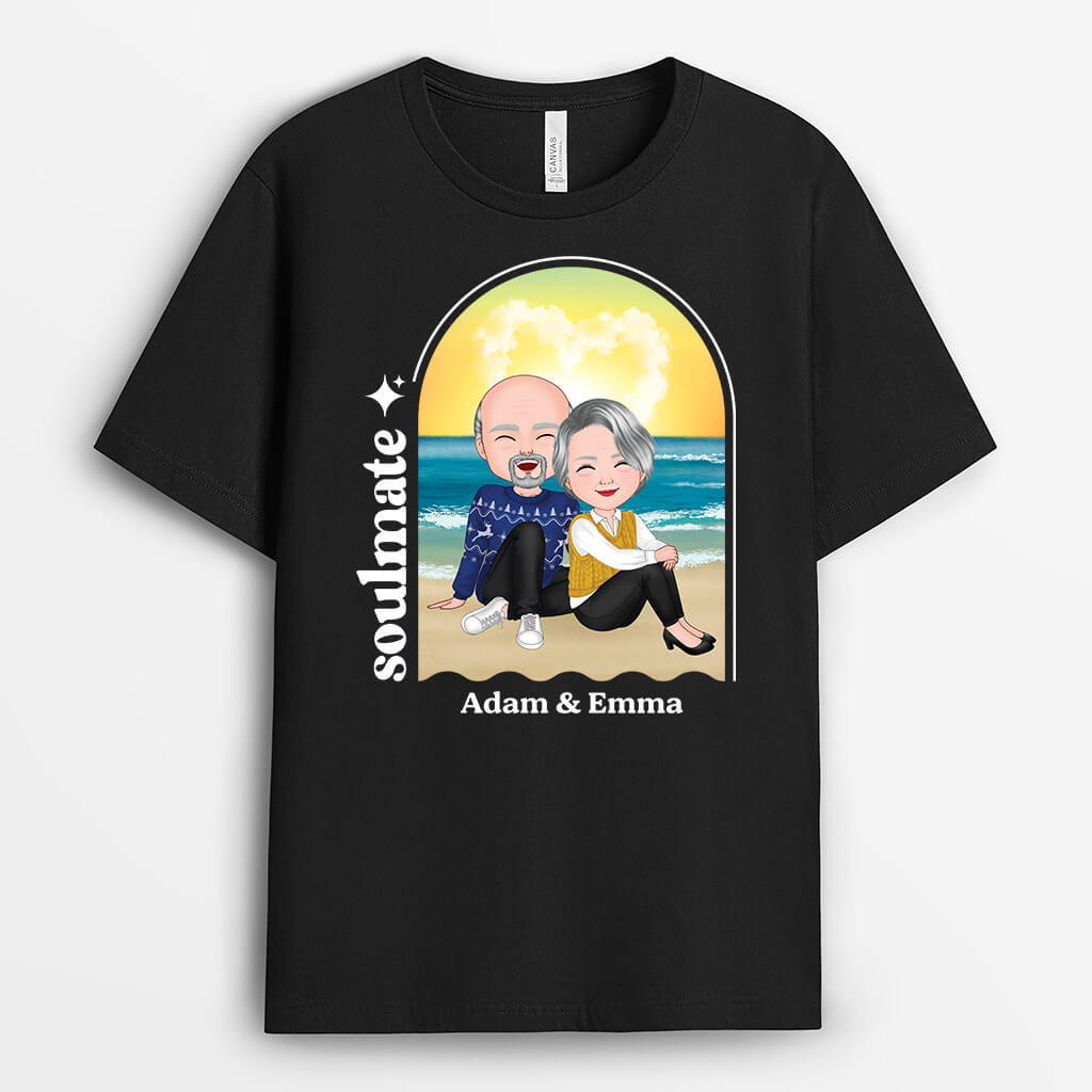 Personalised Best Soulmate On The Beach T-Shirt