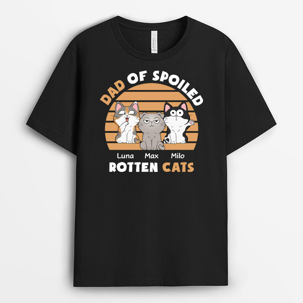 Personalised Best Mum Of Spoiled Rotten Cats T-Shirts