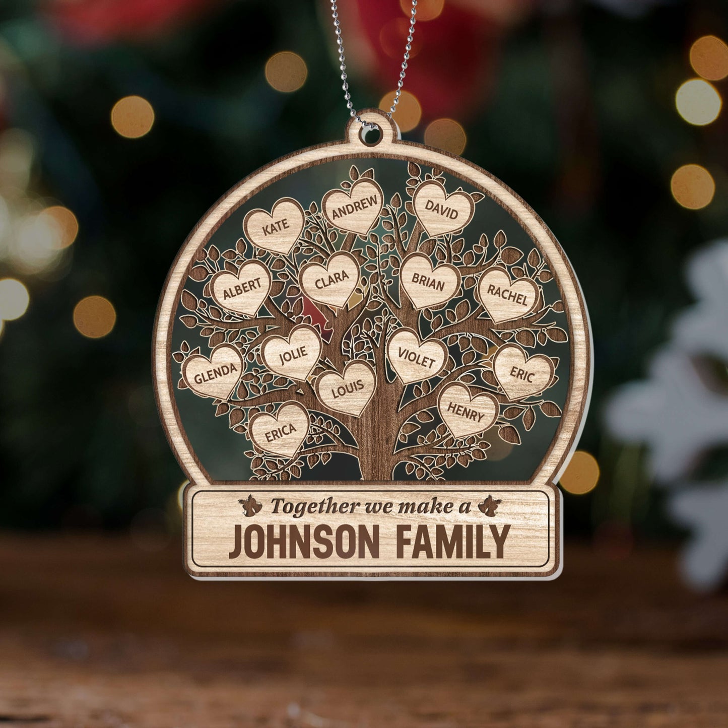 Personalised Together We Make A Happy Family Ornament