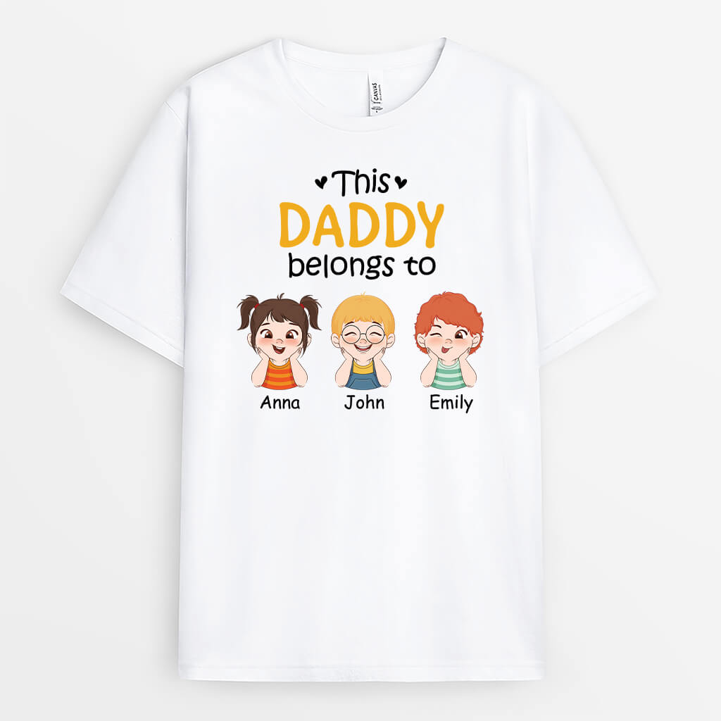 1517AUK2 personalised this grandad belongs to kids t shirt