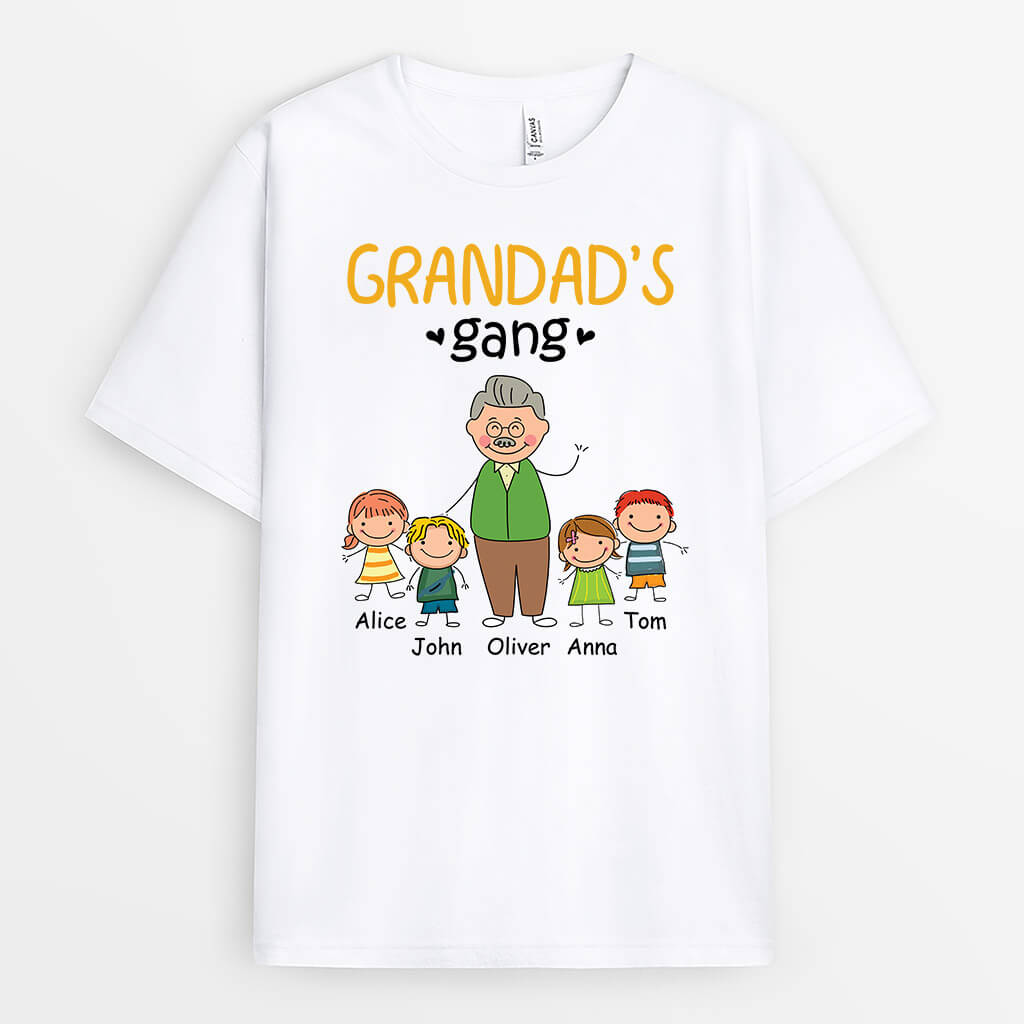 Personalised Best Grandpa's Gang T-Shirt