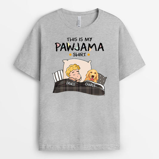 1530AUK2 personalised this is my dog pawjama t shirt