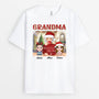 1545AUK1 personalised grandma and her grandkids christmas t shirt