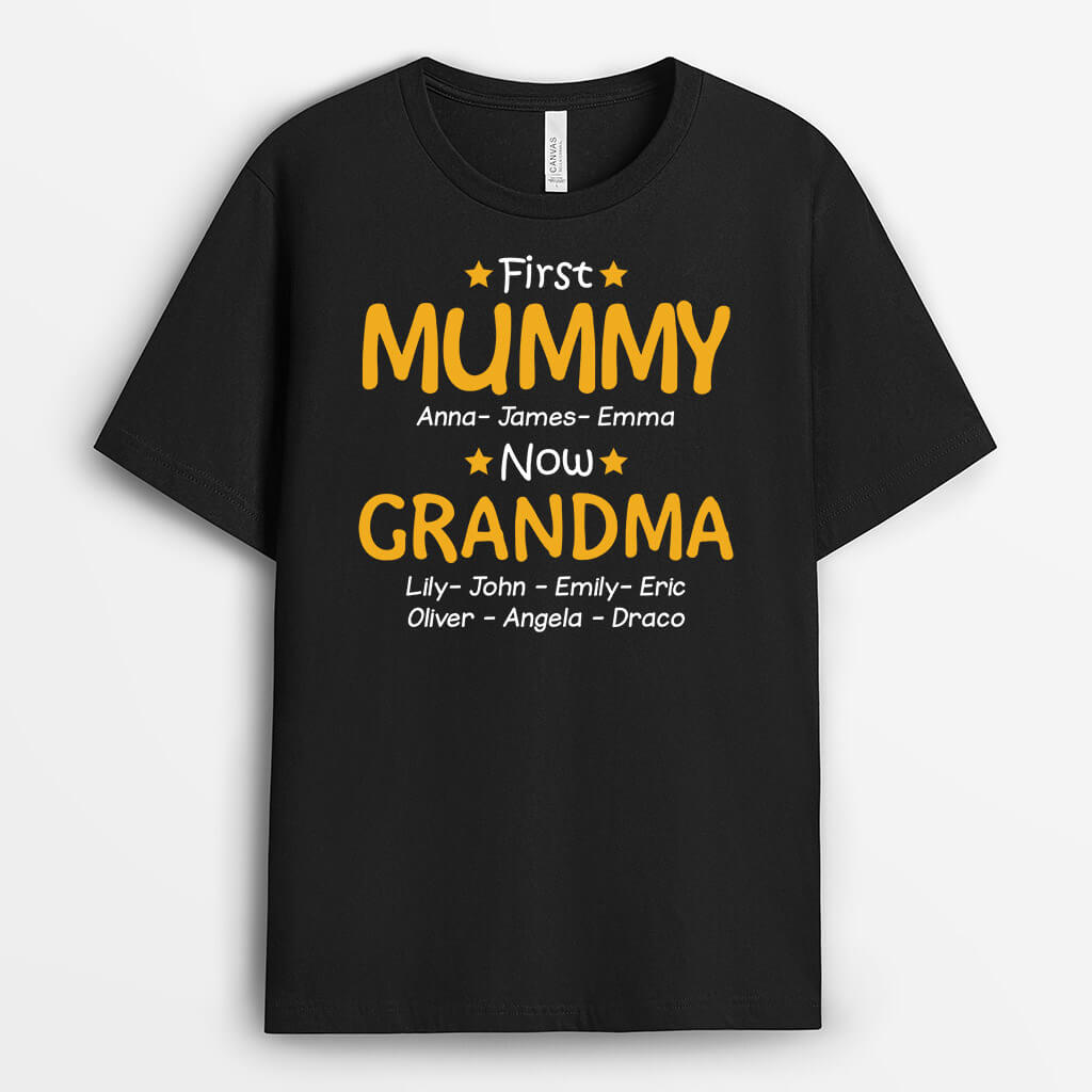 1553AUK2 personalised gift for mother grandma t shirt