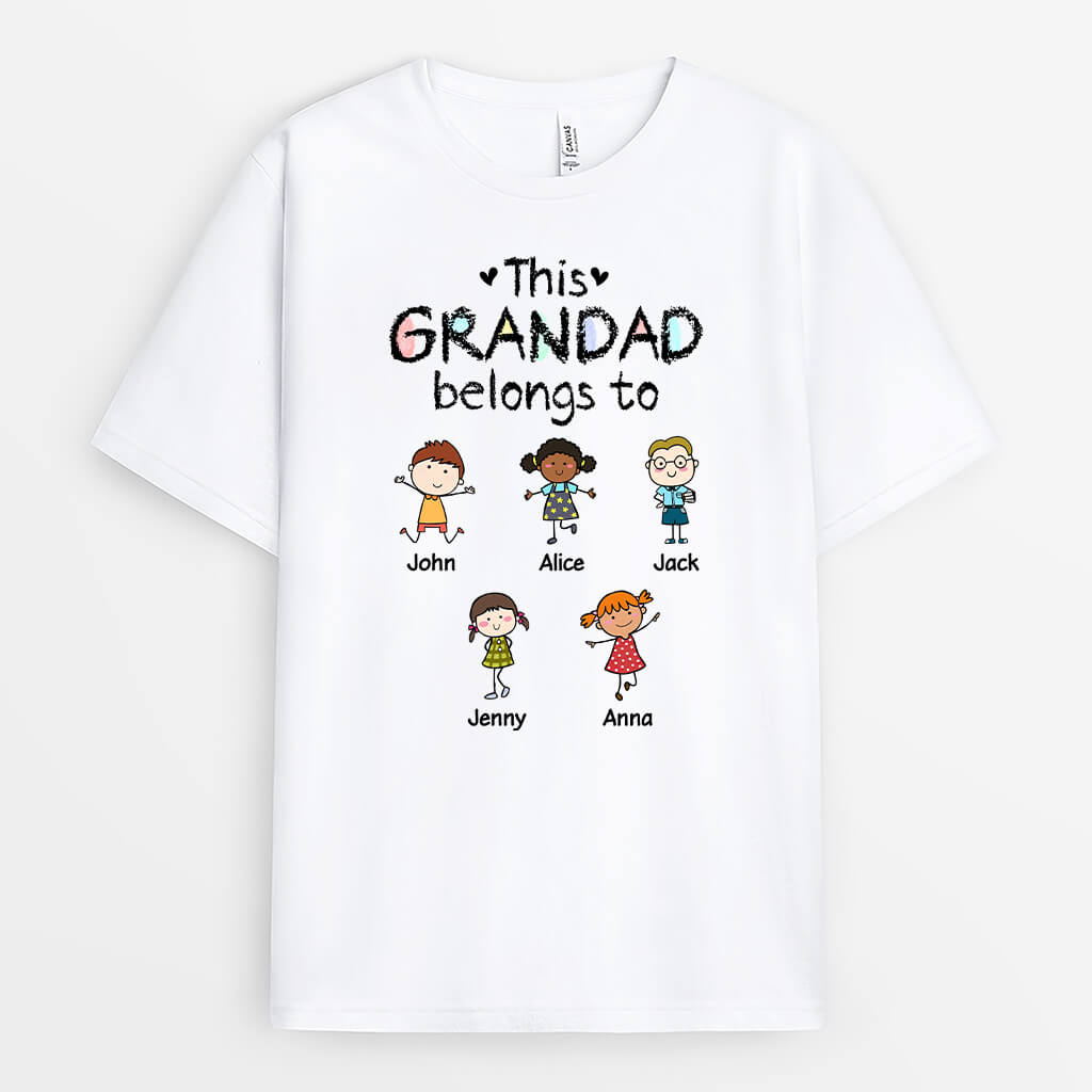 Personalised This Best Daddy/Grandpa Belongs To T-Shirt