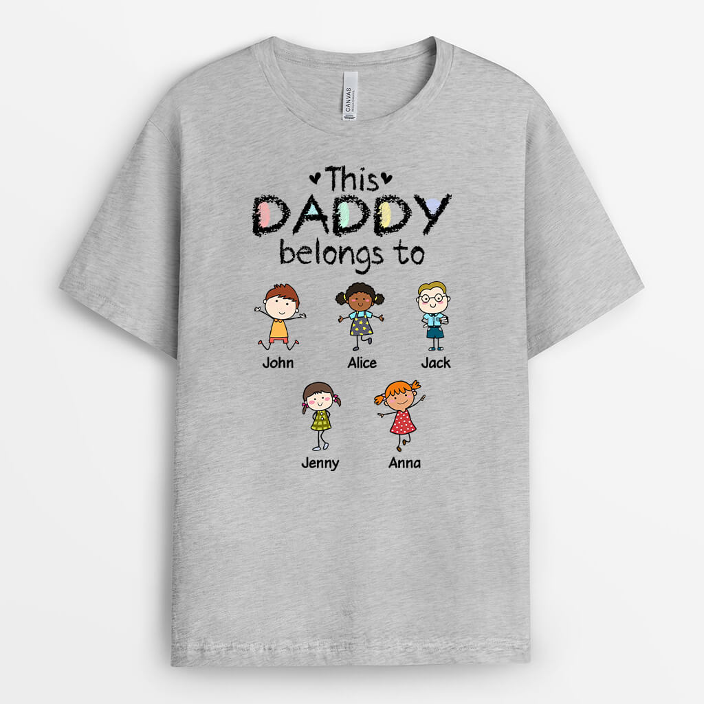 1555AUK2 personalised this daddy grandpa belongs to t shirt