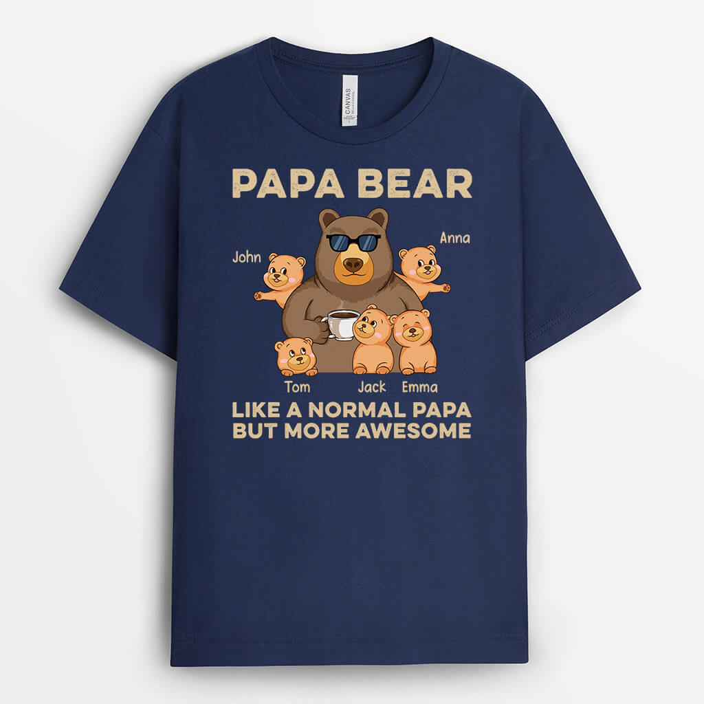 Personalised Best Bear Papa But More Awesome T-Shirt