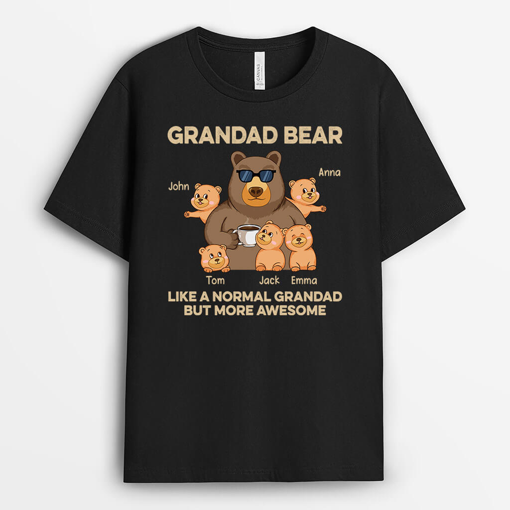 Personalised Best Bear Papa But More Awesome T-Shirt