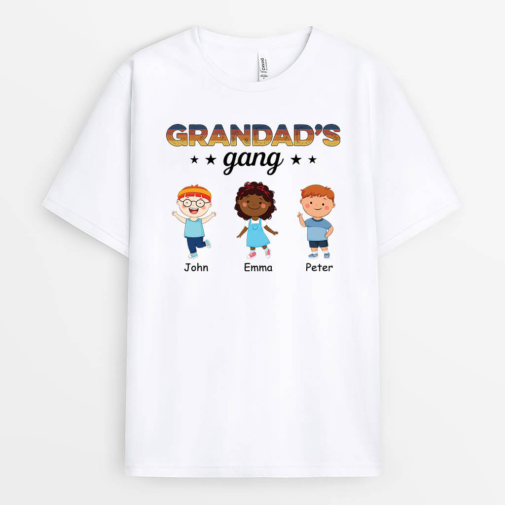 Personalised Best Grandpa's Gang T-Shirt