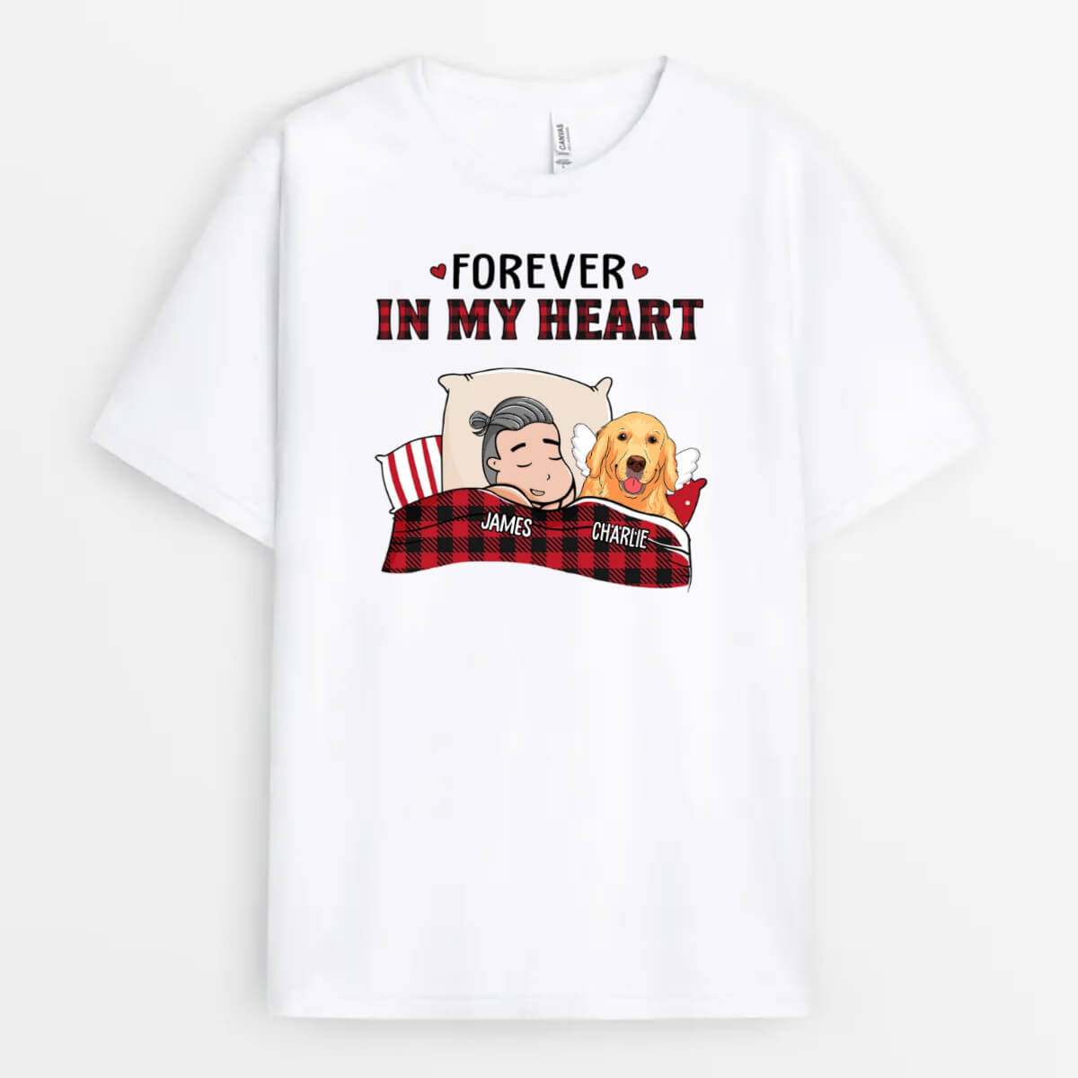 1626AUK1 personalised forever in my heart dog t shirt_4ff3dbe4 0d76 49ed b77b ca795927e213