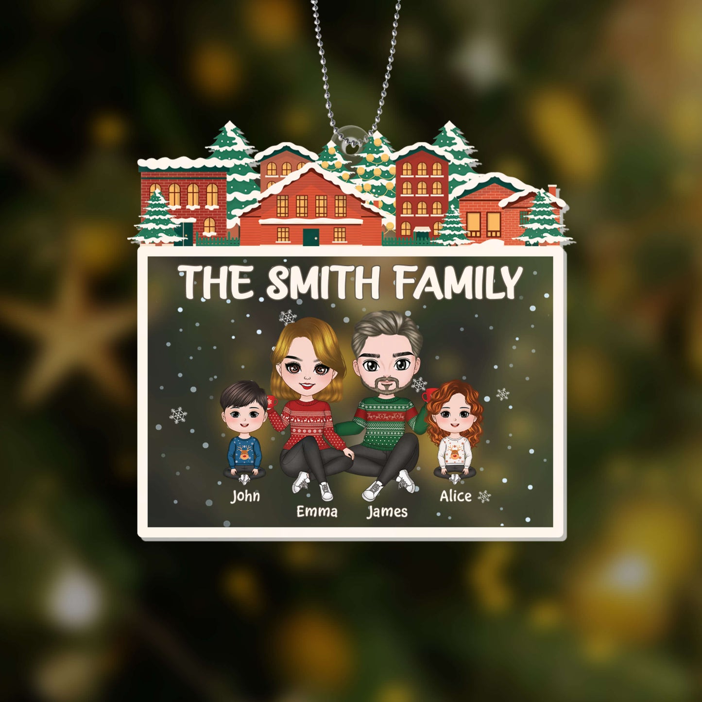 Personalised The Xmas Family Ornament