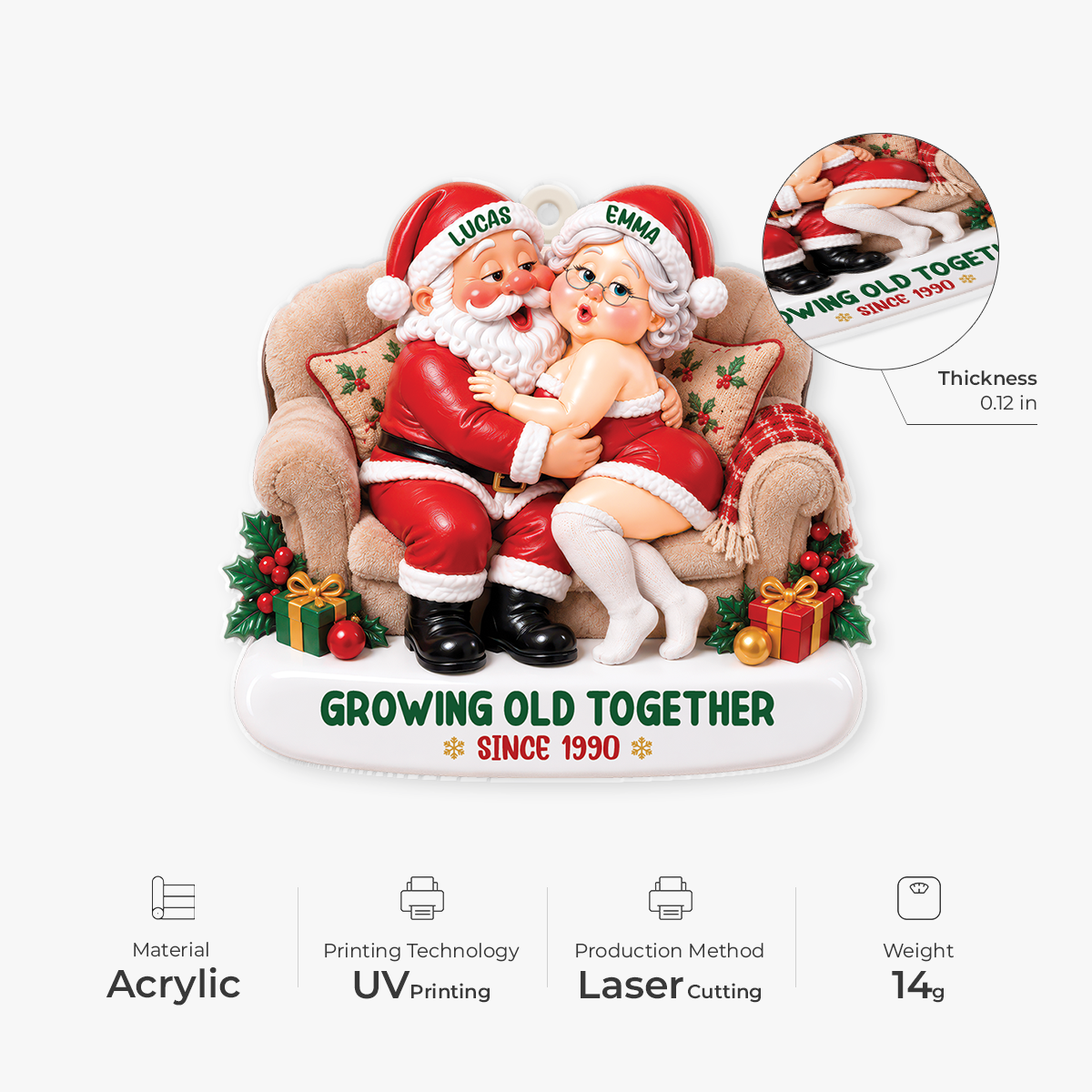 16618OV ProAcrylicOrnament CouUK RnDNone IdeVinh NicDTNew