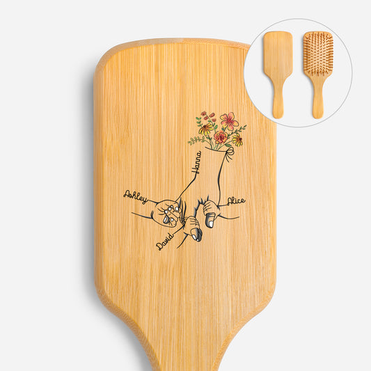 1672AUK1 personalised hand holding uv printed bamboo hairbrush for mumgranny 1672aq6p5a_f9d31a66 560f 4b75 816b b03699984a68