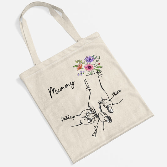 1672BUK2 personalised holding mums hand tote bag for mumgranny 1672b6p5a