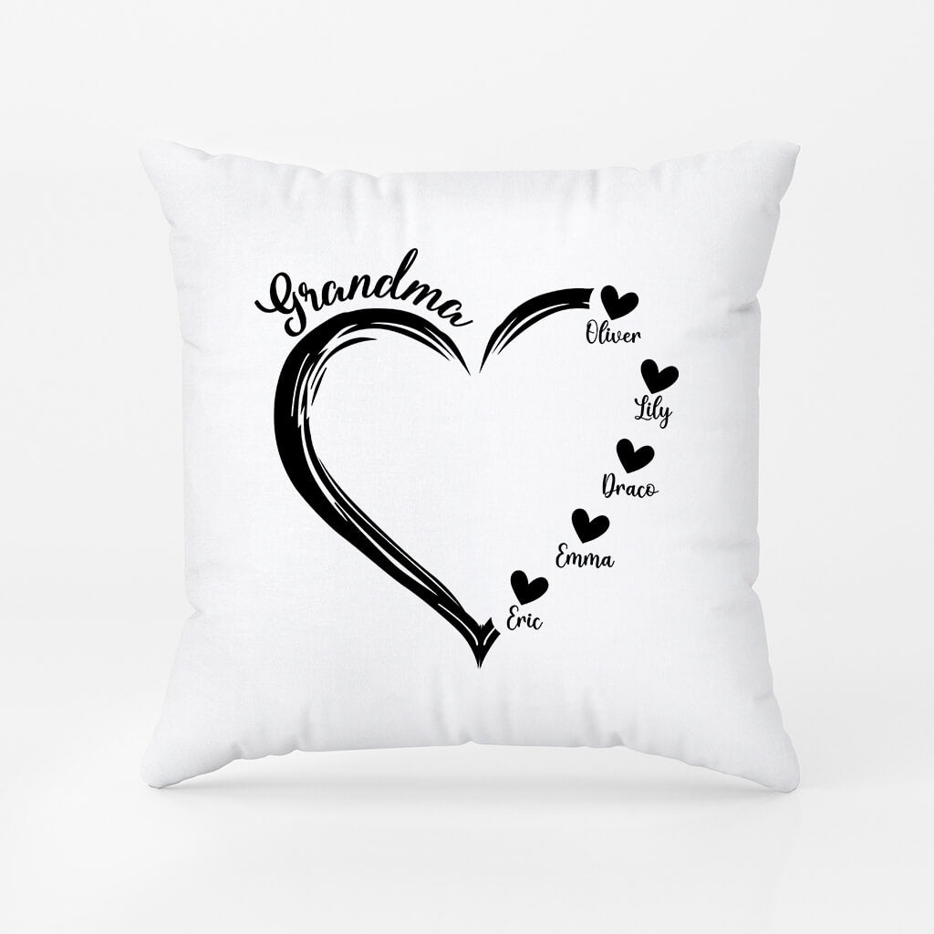Personalised Mummy/Grandma's Heart Pillow