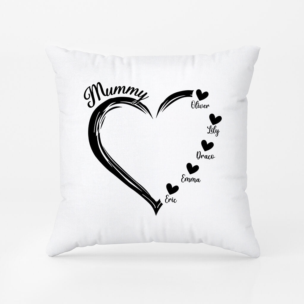 Black heart pillow hotsell