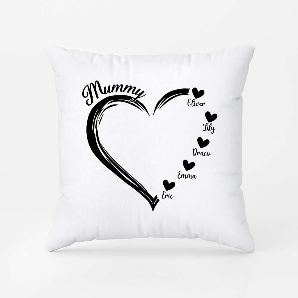 Personalised Mummy/Grandma's Heart Pillow