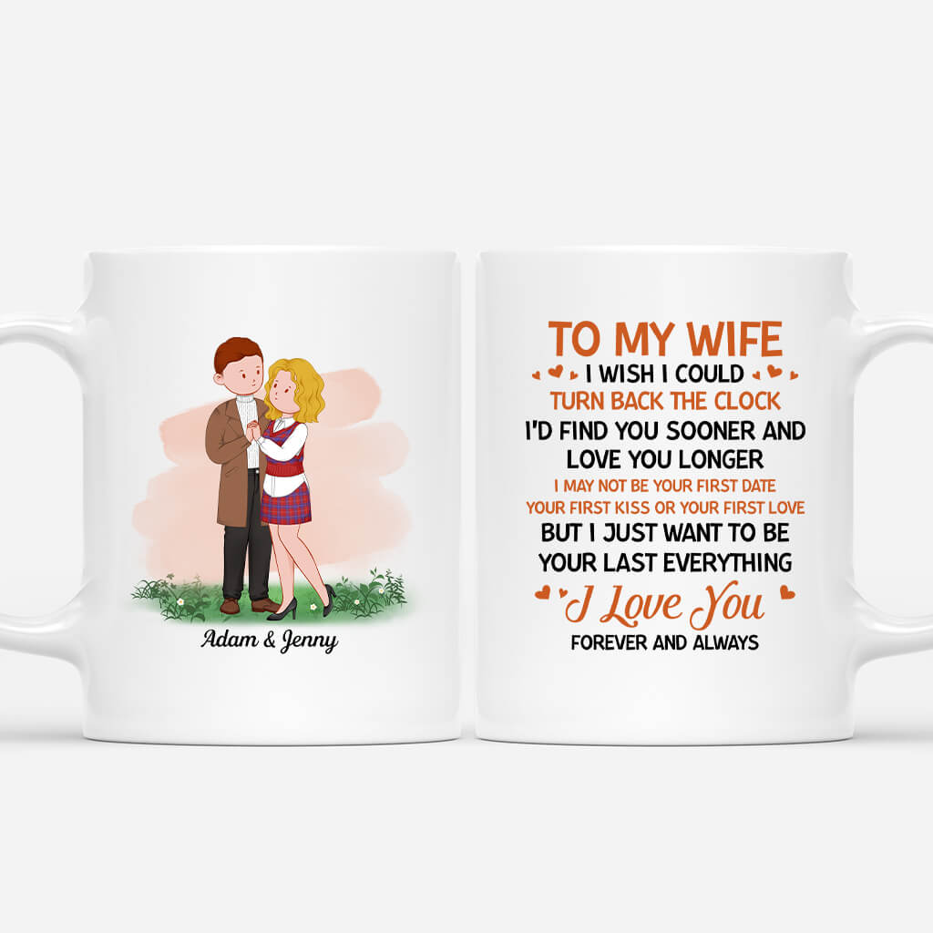 Personalised To My Wife I Wish I Could Turn Back The Clock Mug