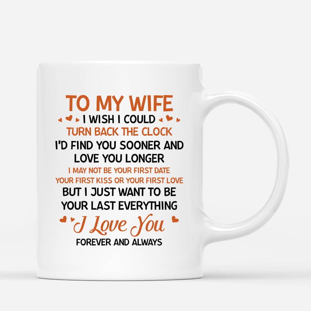 Personalised To My Wife I Wish I Could Turn Back The Clock Mug