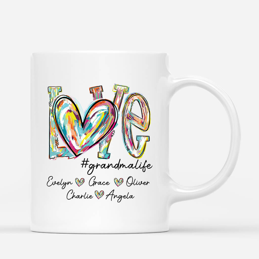 1722MUK1 love grandma mum personalised mug