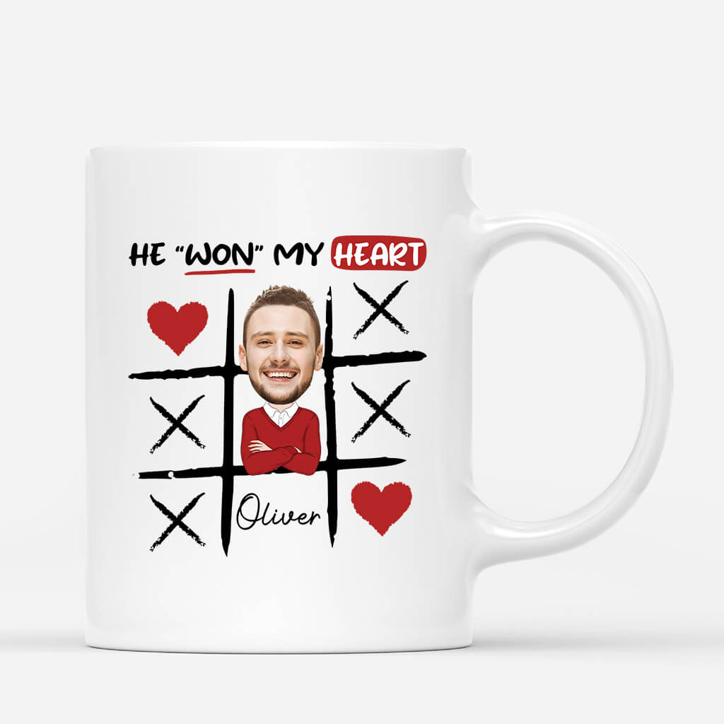 Personalised He/She/You Won My Heart Mug