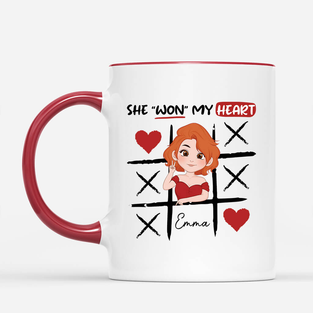 Personalised He/She/You Won My Heart Mug