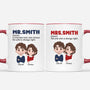 1741MUK1 personalised definition of husband and wife mug