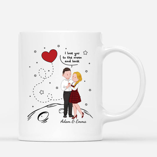 1742MUK1 personalised love you to the moon and back mug