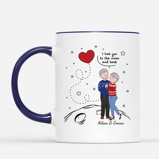 1742MUK2 personalised love you to the moon and back mug