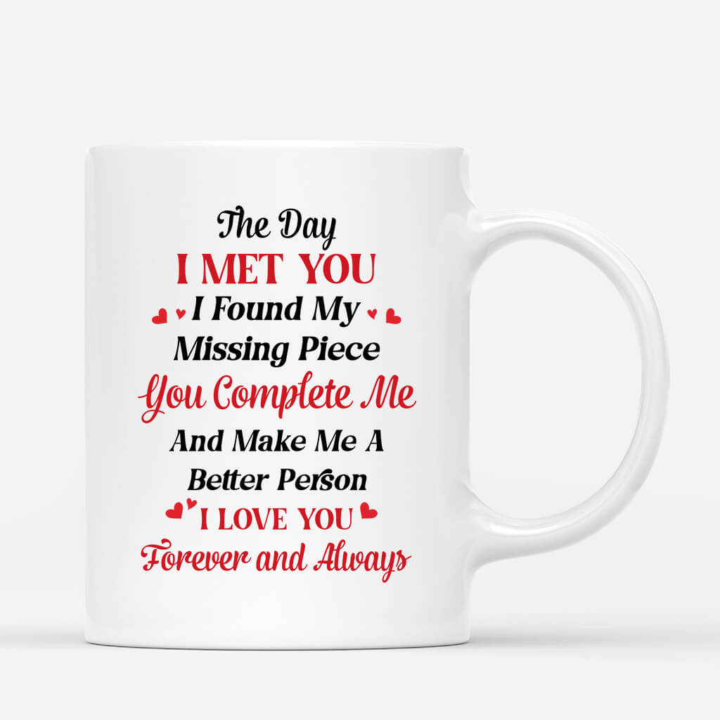 1749MUK3 personalised the day that i met you mug