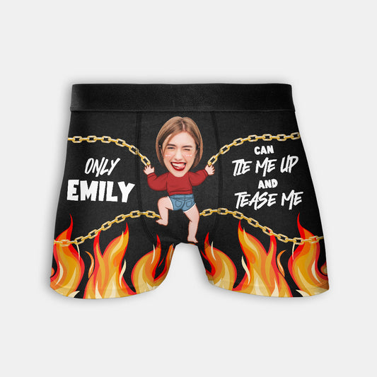 1756XUK1 personalised tie me up and tease me boxer