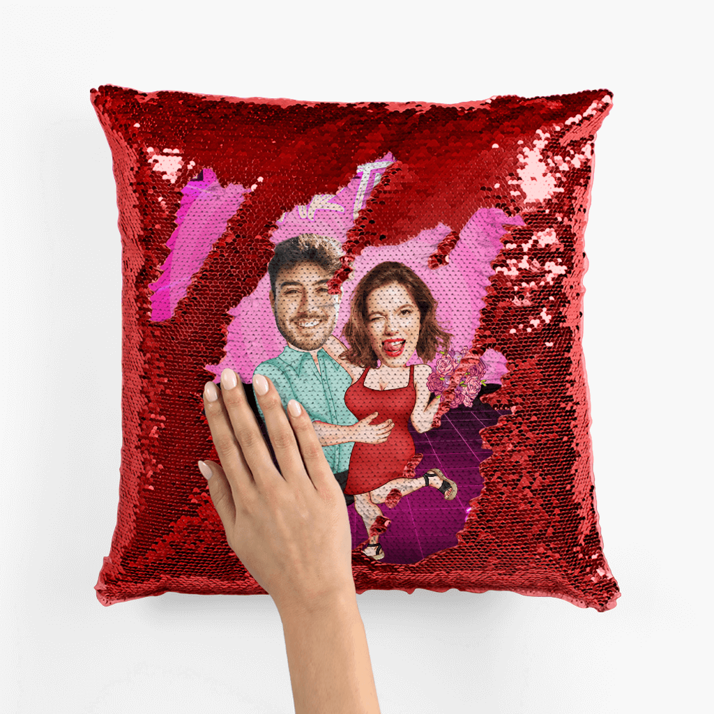 Personalised Best Perfect Partner Sequin Pillow