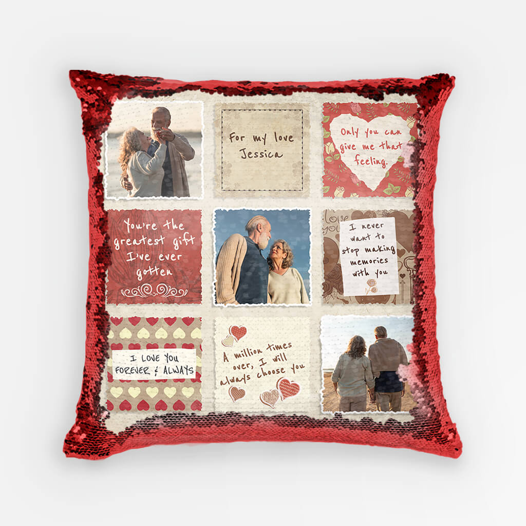 Personalised Only You Can Give Me That Feeling Sequin Pillow