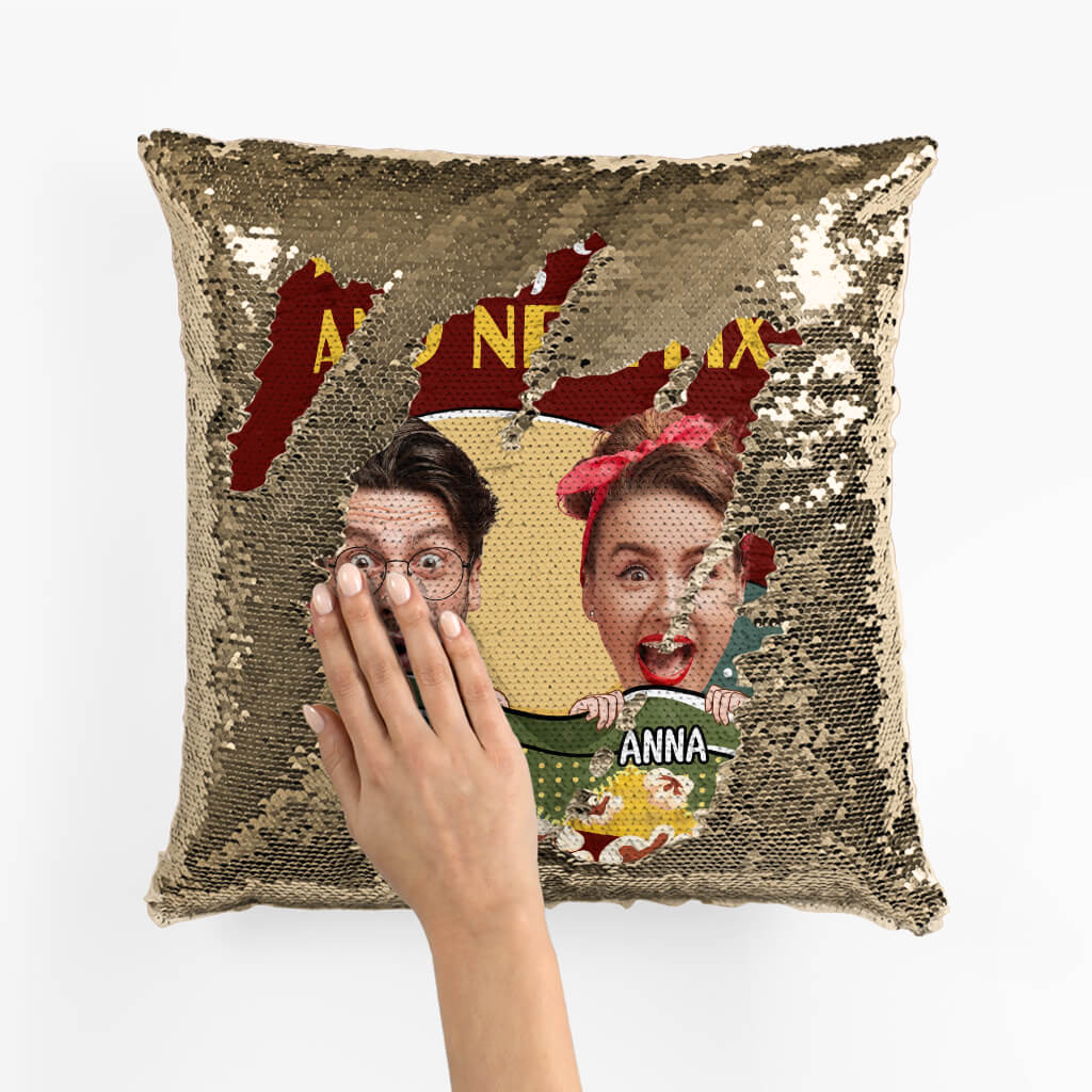 Personalised Only You, Me And Netflix Sequin Pillow