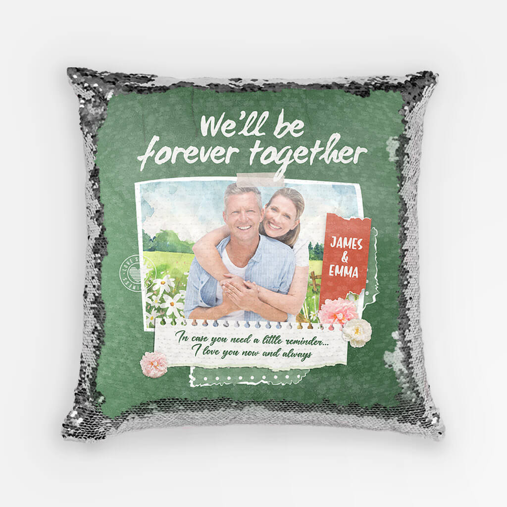 Personalied Be Forever Together Sequin Pillow