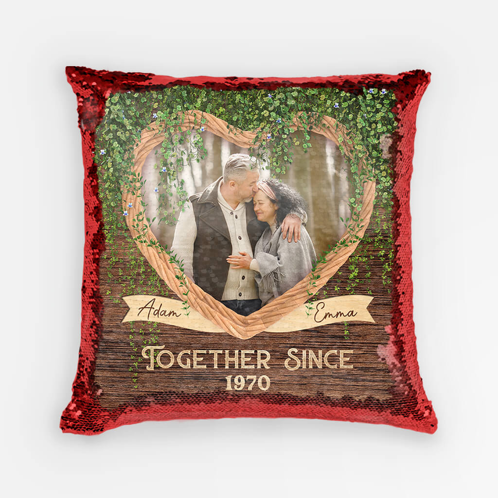 Personalised We Together Since Sequin Pillow