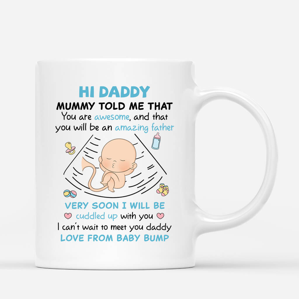 Personalised I Can't Wait To Meet You Daddy Mug