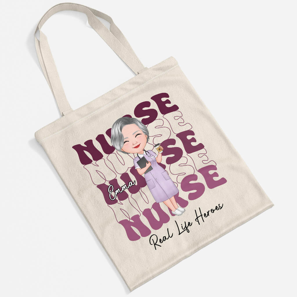 Personalised Nurse - Real Life Heroes Tote Bag