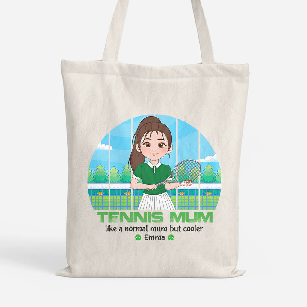 1848BUK1 personalised tennis mum normal mum but cooler tote bag