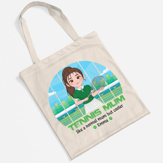 1848BUK2 personalised tennis mum normal mum but cooler tote bag