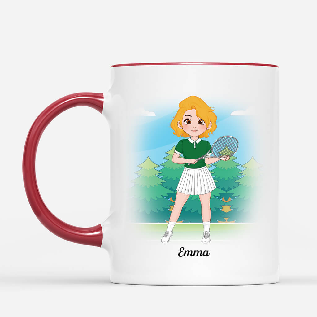 1854MUK2 personalised im not yelling this is my tennis mum voice mug