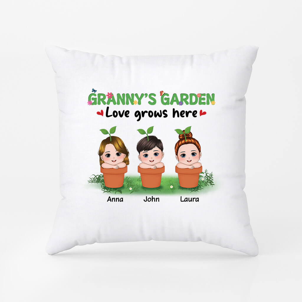 Personalised Mum's Garden Pillow